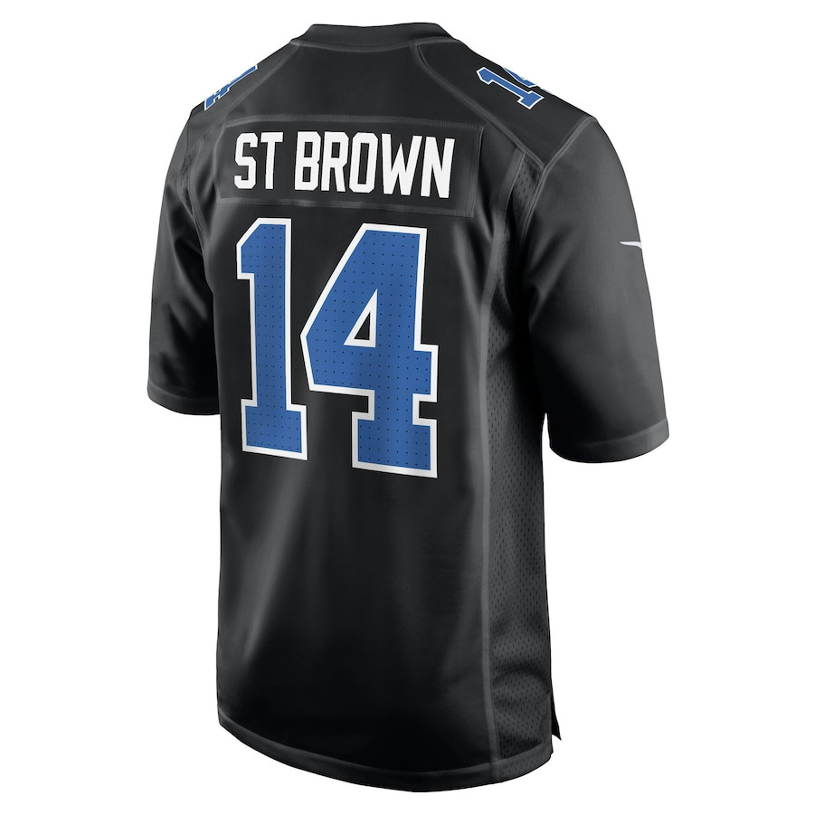 Amon-Ra St. Brown #14 Detroit Lions Game Jersey - Men's | Carbon Black - Image 3