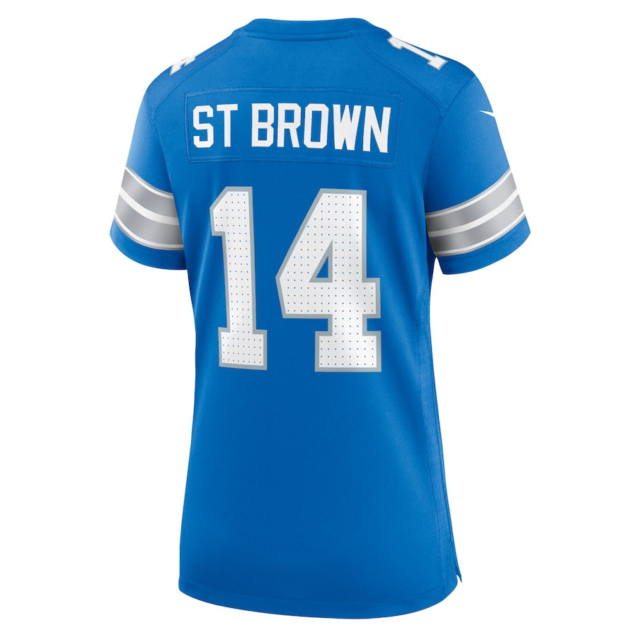 Amon-Ra St. Brown #14 Detroit Lions Game Jersey - Women's | Blue - Image 3