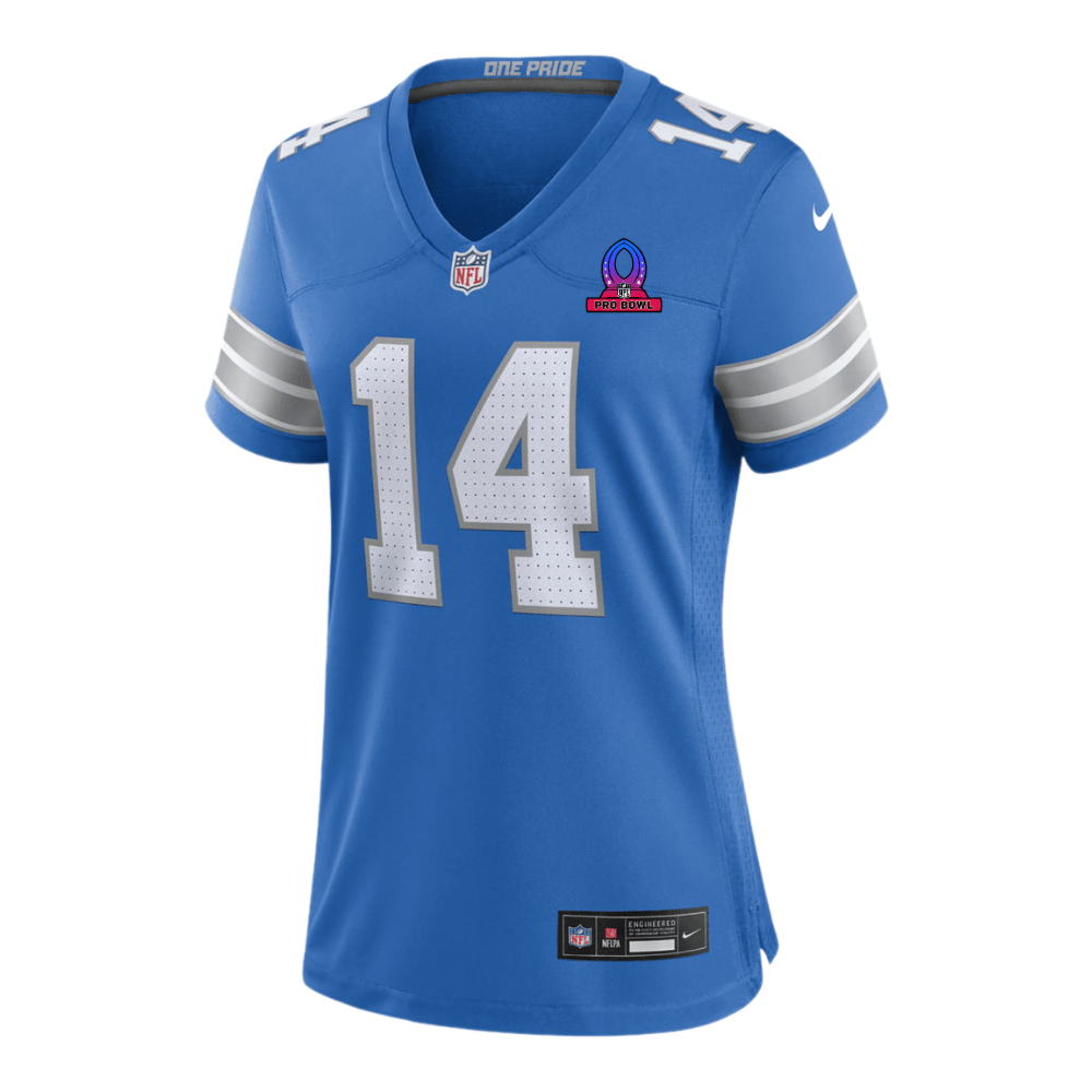 Amon-Ra St. Brown #14 Detroit Lions Game Jersey - Women's | Blue - Image 3