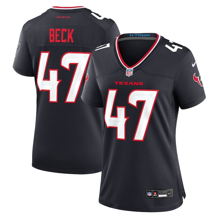 Andrew Beck #47 Houston Texans Game Jersey - Women's | Navy