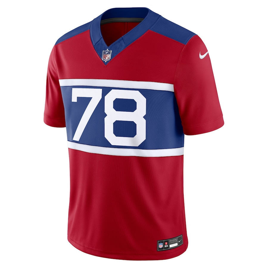 Alternative view of Andrew Thomas #78 New York Giants Alternate Vapor F.U.S.E. Limited Jersey - Men's | Century Red
