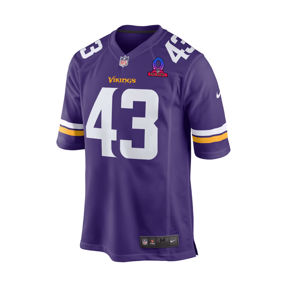 Alternative view of Andrew Van Ginkel #43 Baltimore Ravens Game Jersey - Men's | Purple