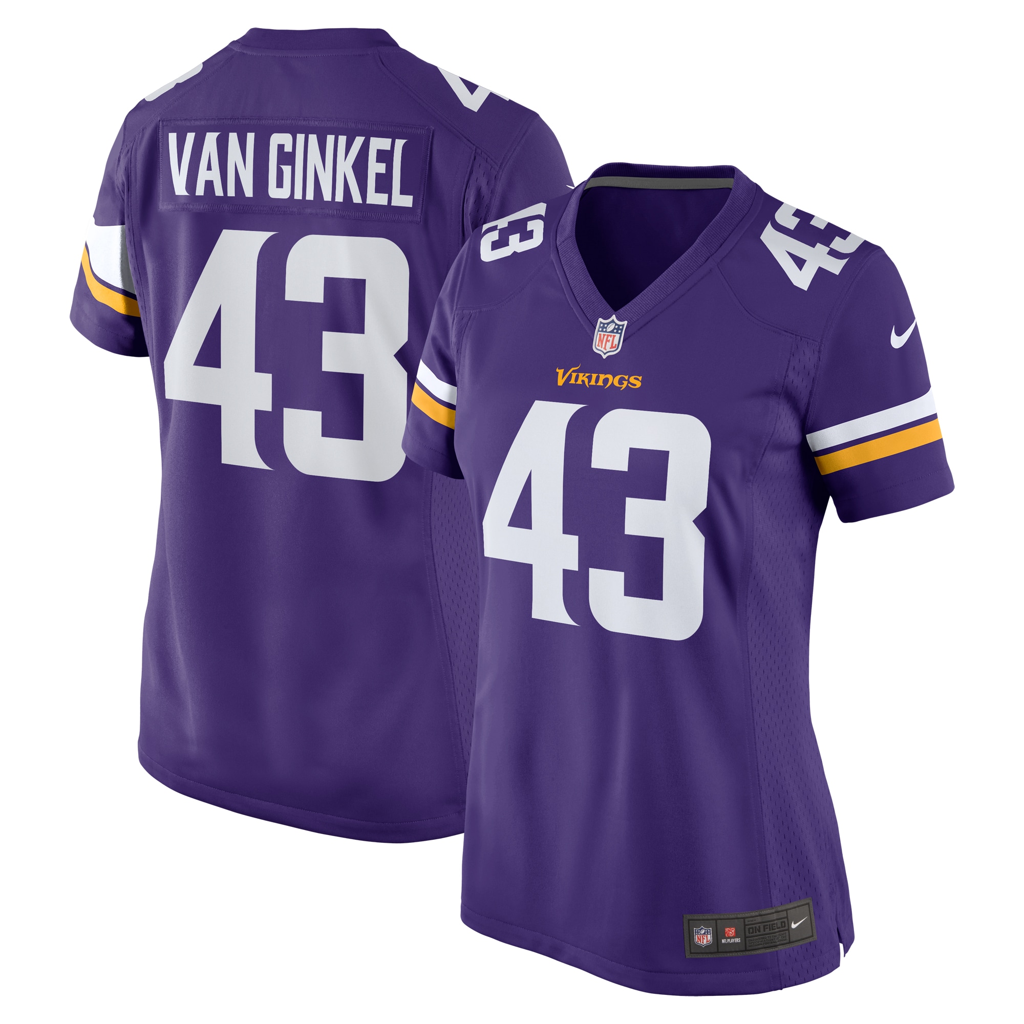 Andrew Van Ginkel Minnesota Vikings Game Jersey - Women's