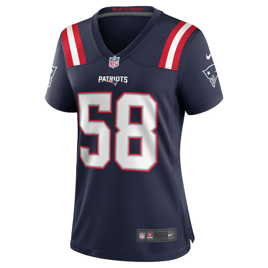 Alternative view of Anfernee Jennings #58 New England Patriots Game Jersey - Women's | Navy