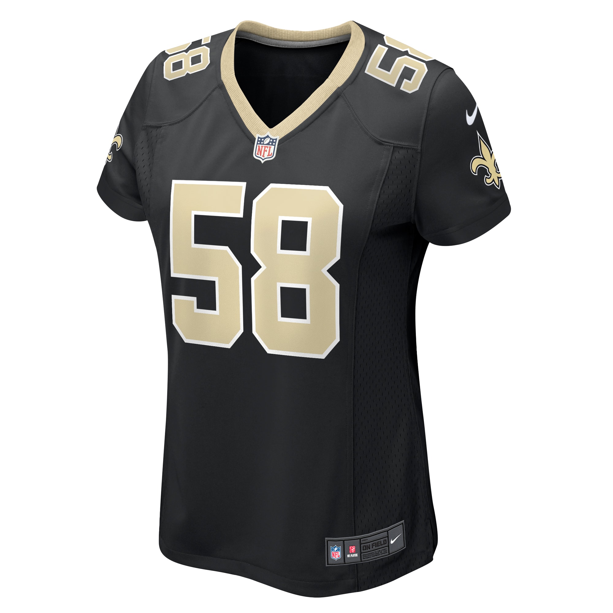 Alternative view of Anfernee Orji New Orleans Saints Game Jersey - Women's