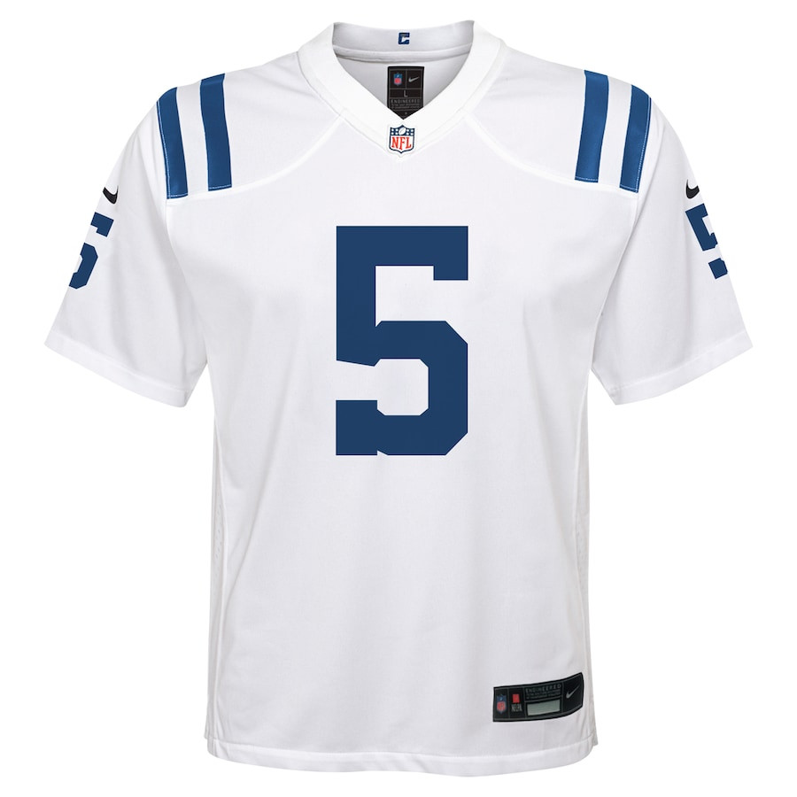Alternative view of Anthony Richardson #5 Indianapolis Colts Game Jersey - Youth | White