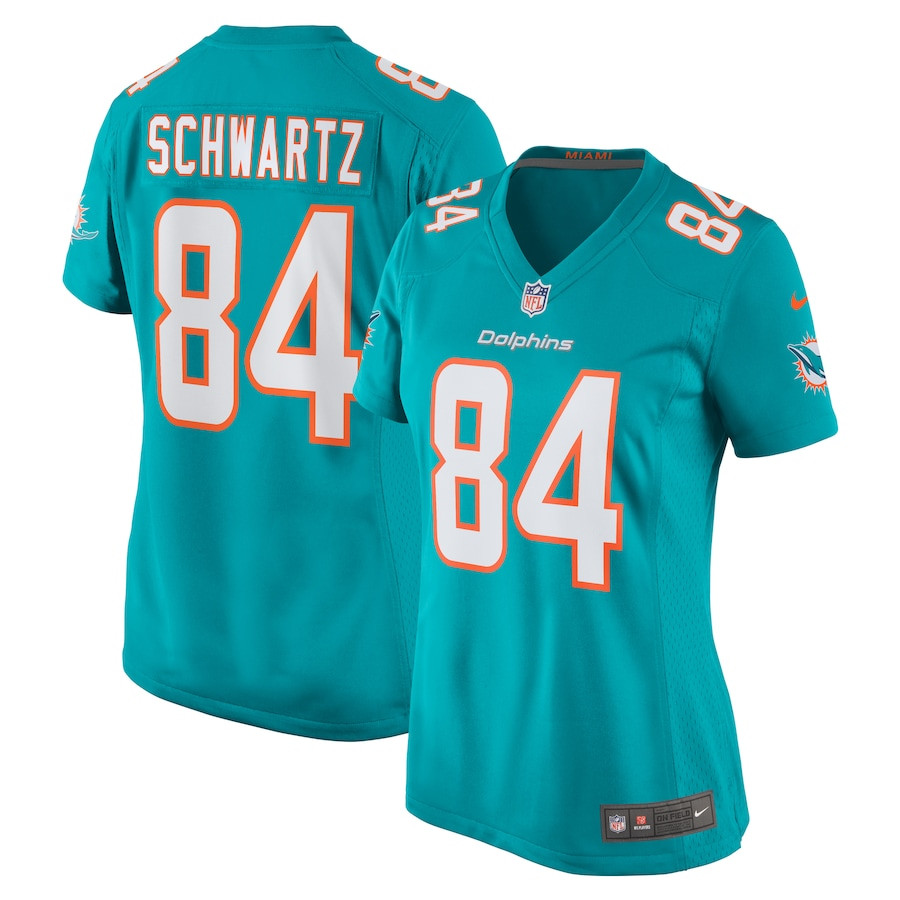 Anthony Schwartz #84 Miami Dolphins Game Jersey - Women's | Aqua