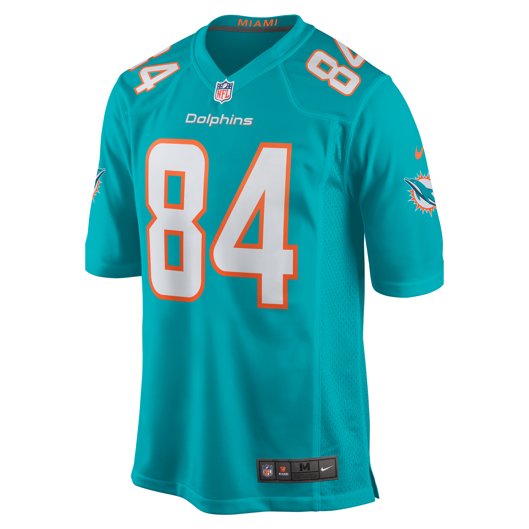 Alternative view of Anthony Schwartz Miami Dolphins Game Jersey - Men's