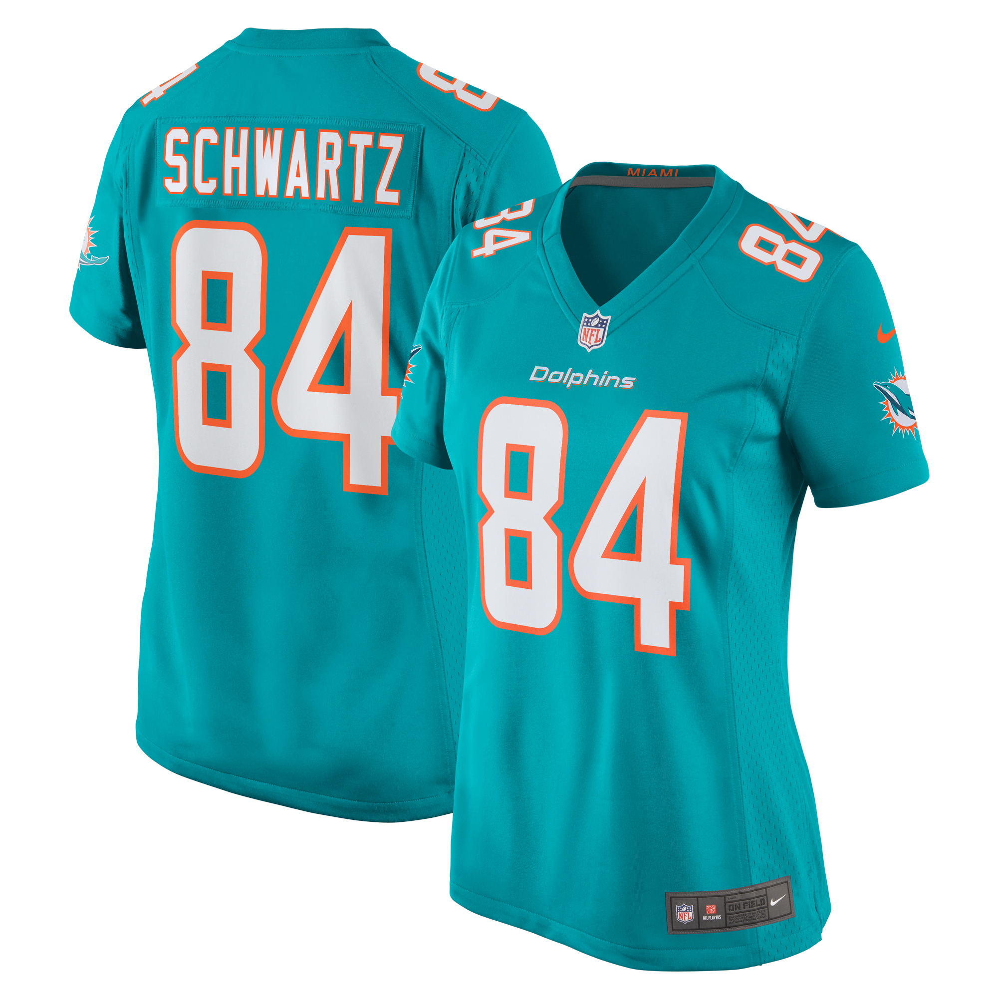 Anthony Schwartz Miami Dolphins Game Jersey - Women's