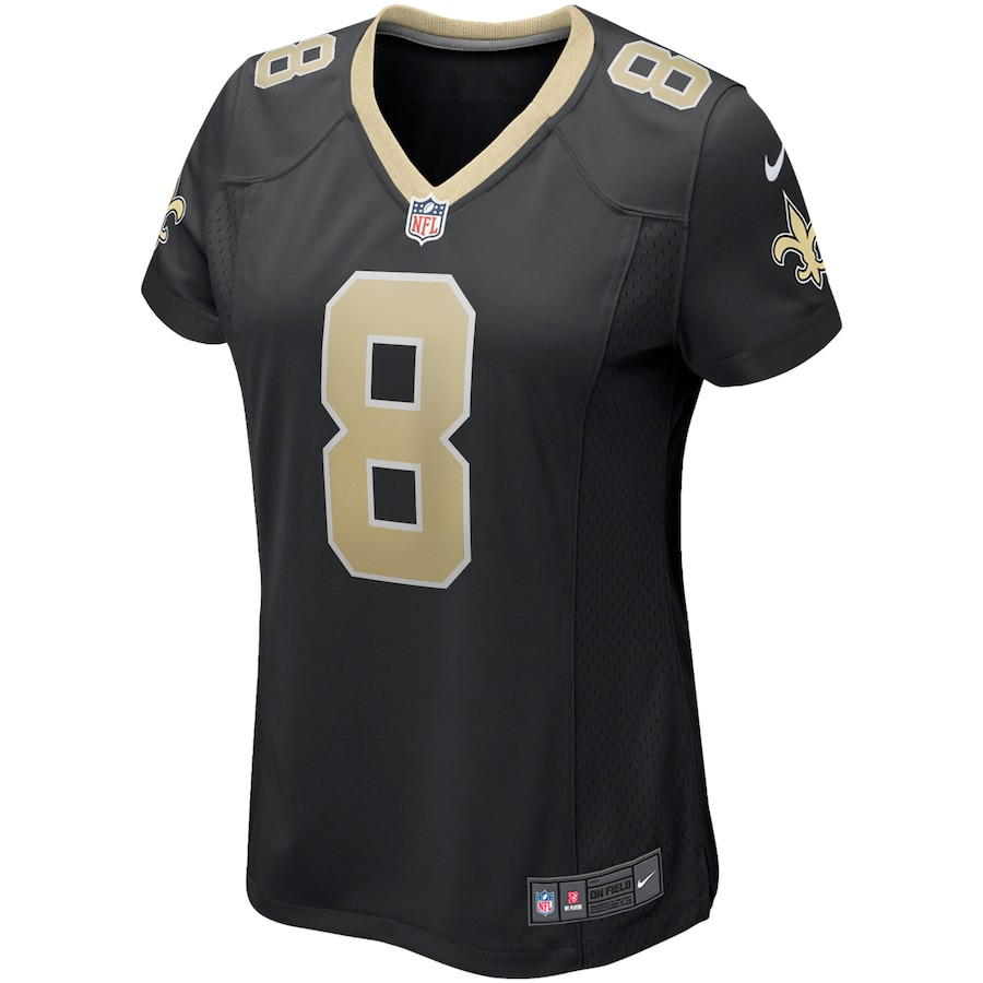 Alternative view of Archie Manning #8 New Orleans Saints Game Jersey - Women's | Black