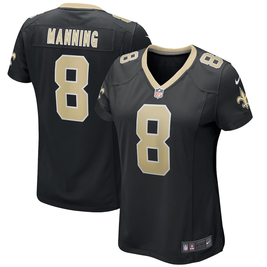 Archie Manning #8 New Orleans Saints Game Jersey - Women's | Black