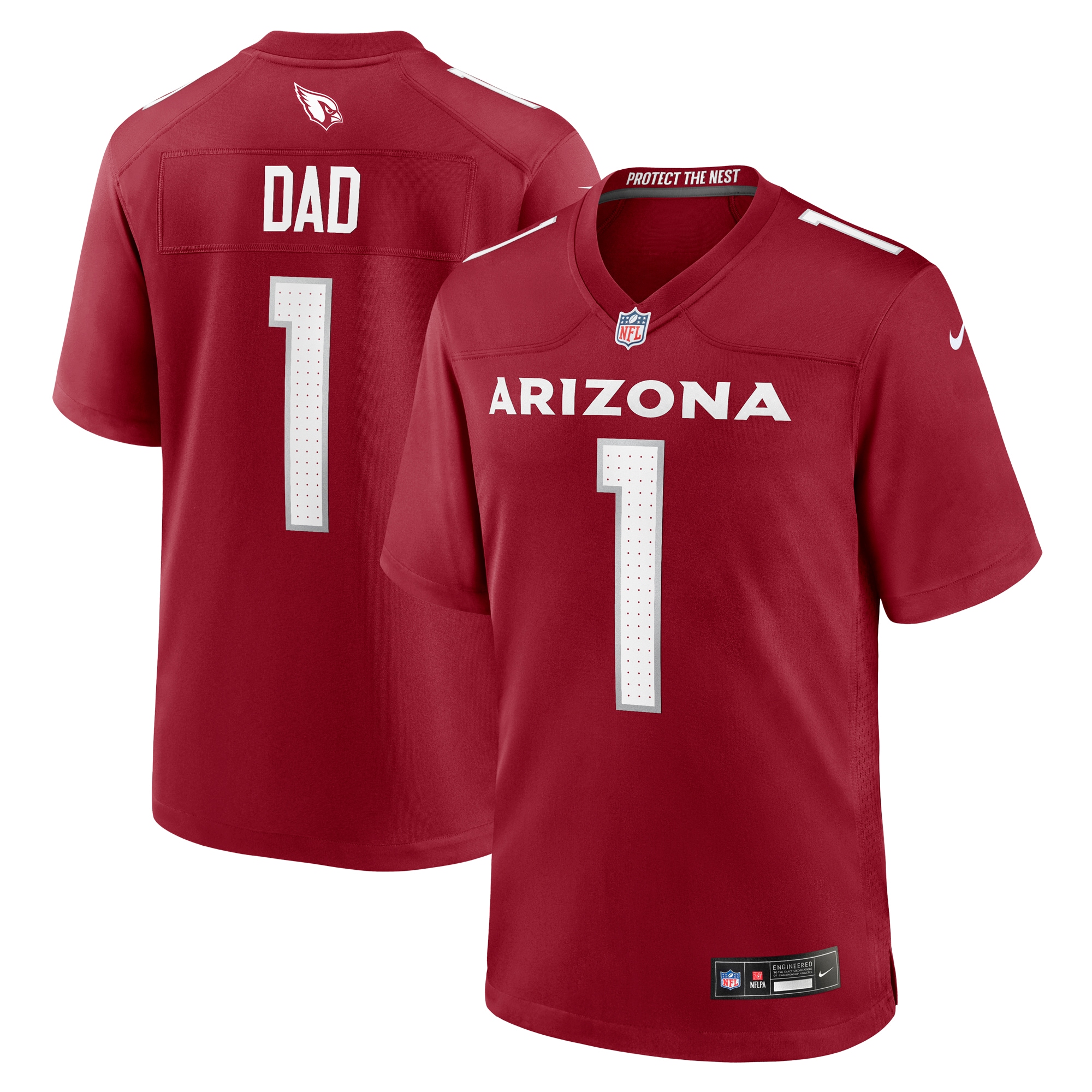 Arizona Cardinals Number #1 Arizona Cardinals Game Jersey - Men's