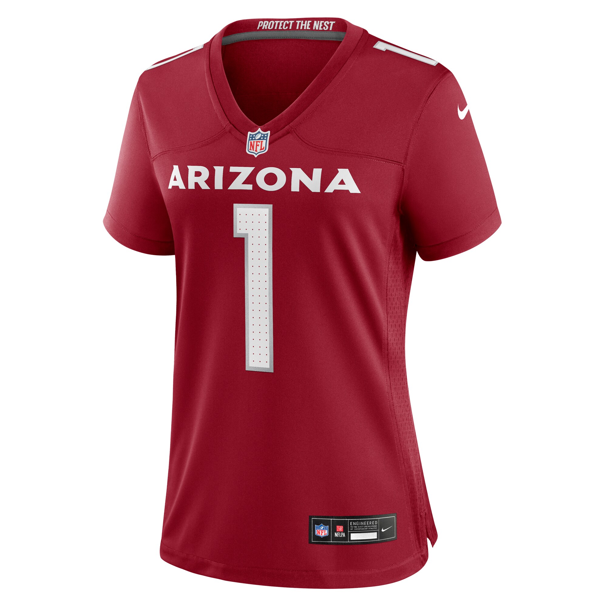 Alternative view of Arizona Cardinals Number #1 Arizona Cardinals Game Jersey - Women's