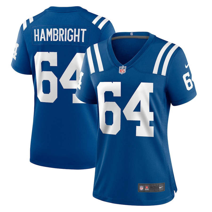 Arlington Hambright #64 Indianapolis Colts Game Jersey - Women's | Royal