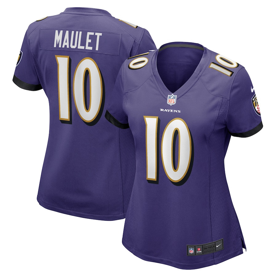 Arthur Maulet #10 Baltimore Ravens Game Jersey - Women's | Purple