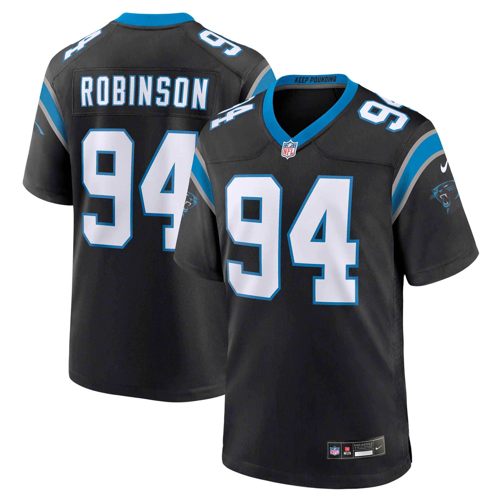 A'Shawn Robinson Carolina Panthers Game Jersey - Men's