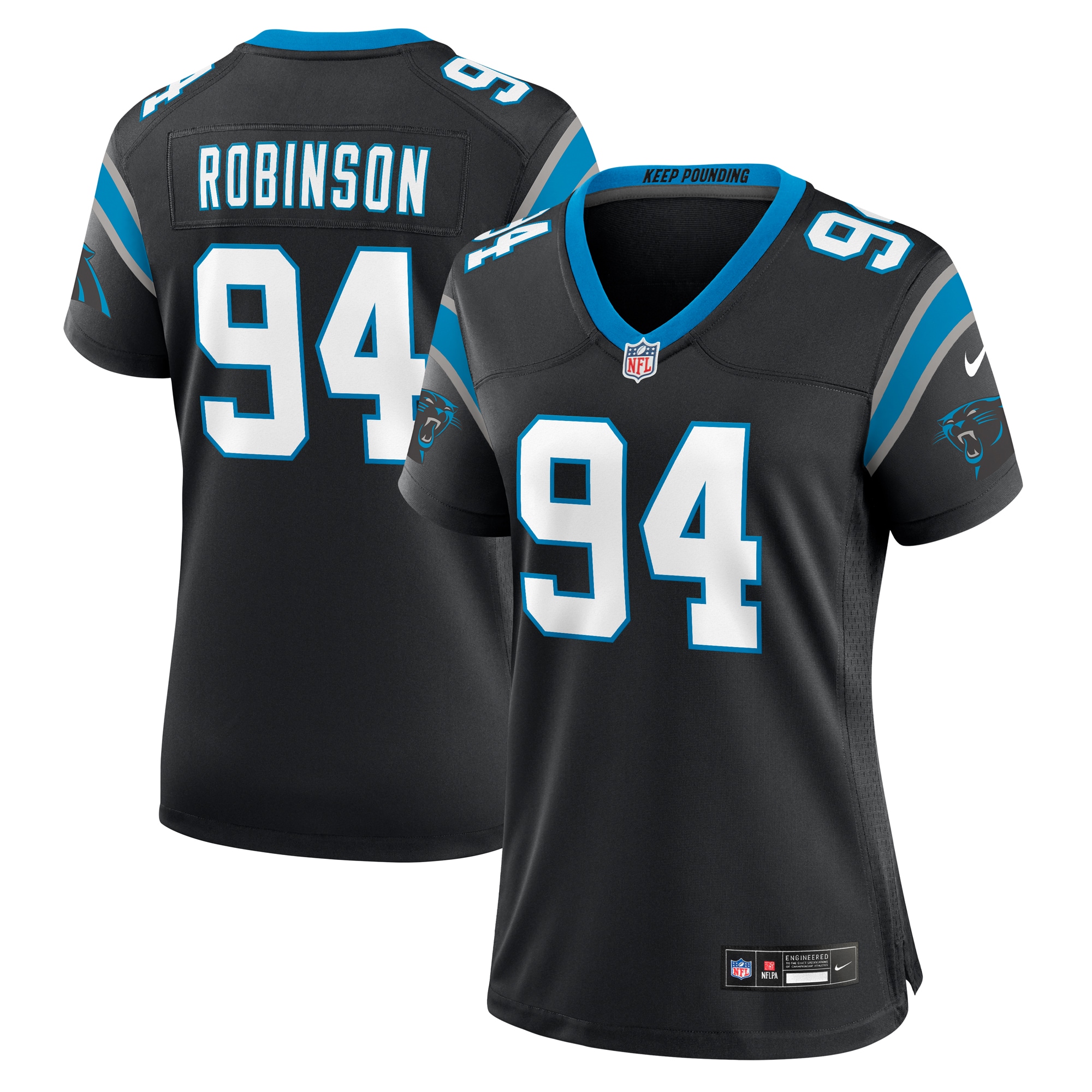 A'Shawn Robinson Carolina Panthers Game Jersey - Women's
