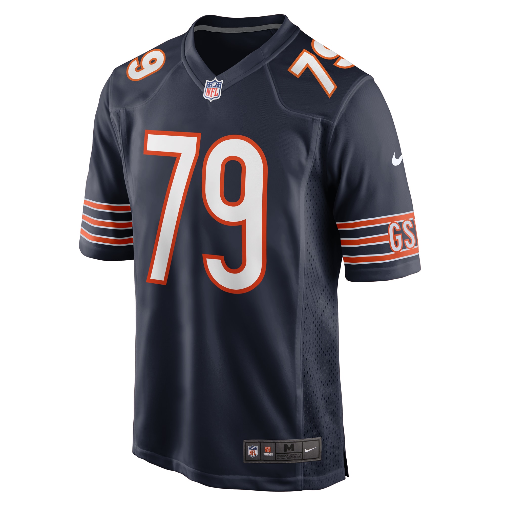 Alternative view of Austen Pleasants Chicago Bears Game Jersey - Men's