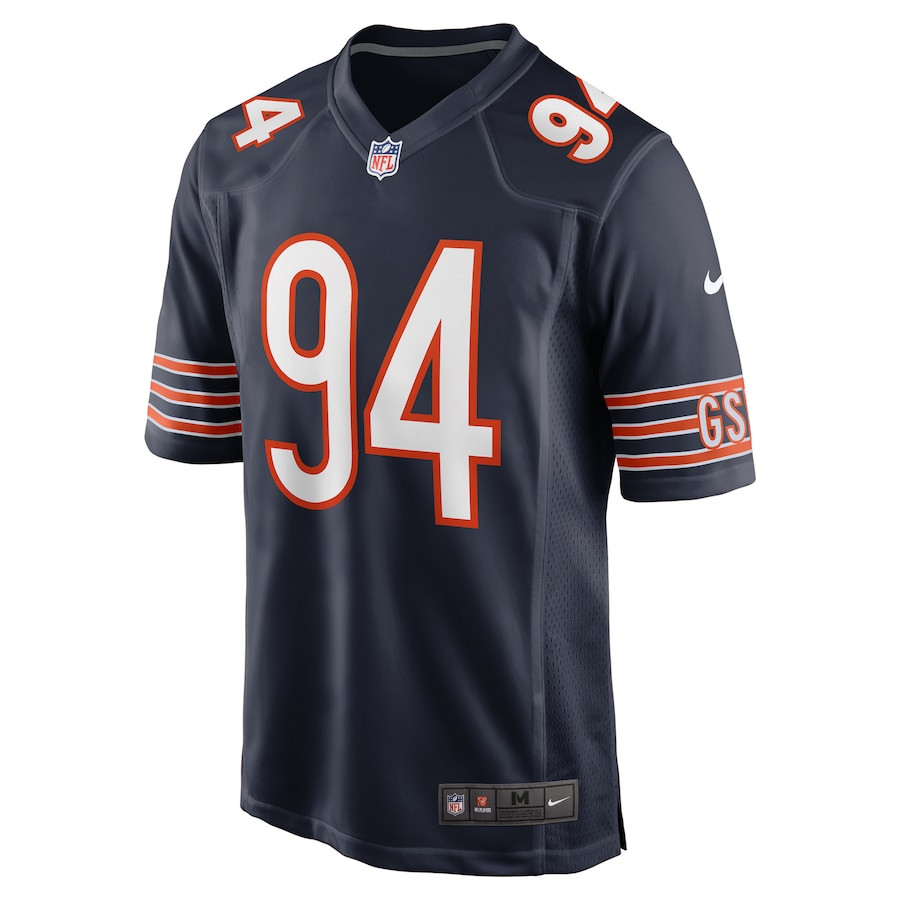 Alternative view of Austin Booker #94 Chicago Bears Game Jersey - Men's | Navy