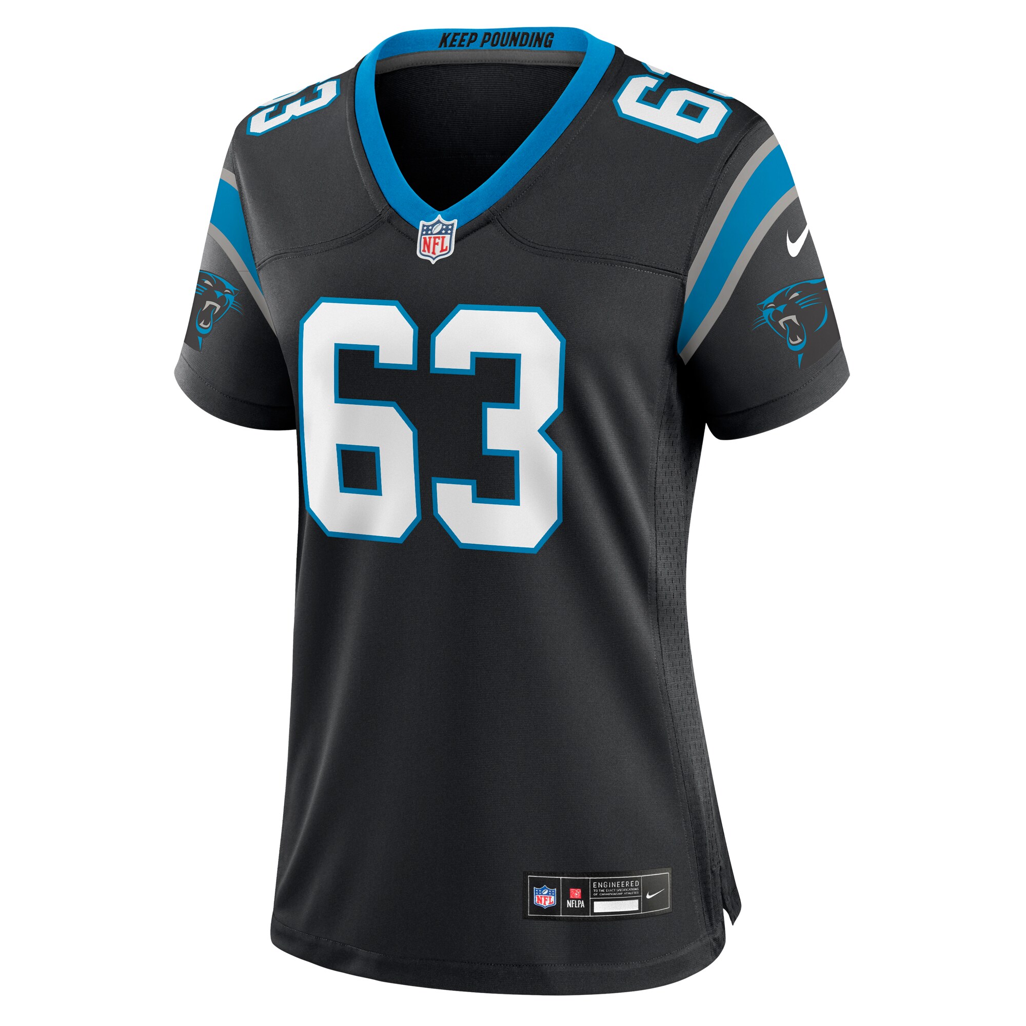 Alternative view of Austin Corbett Carolina Panthers Game Jersey - Women's