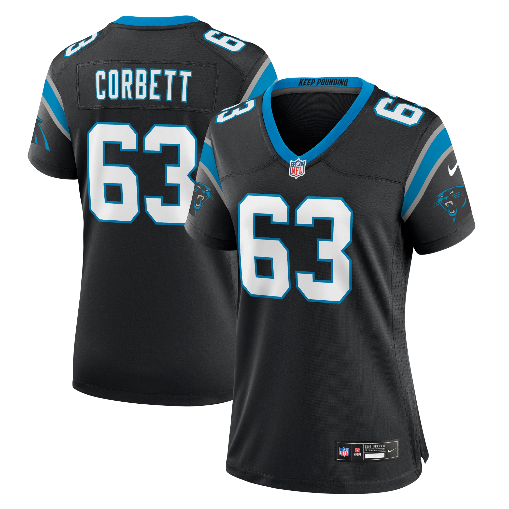 Austin Corbett Carolina Panthers Game Jersey - Women's
