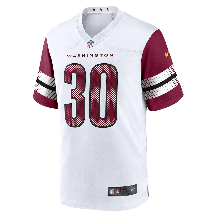 Alternative view of Austin Ekeler #30 Washington Commanders Game Jersey - Men's | White
