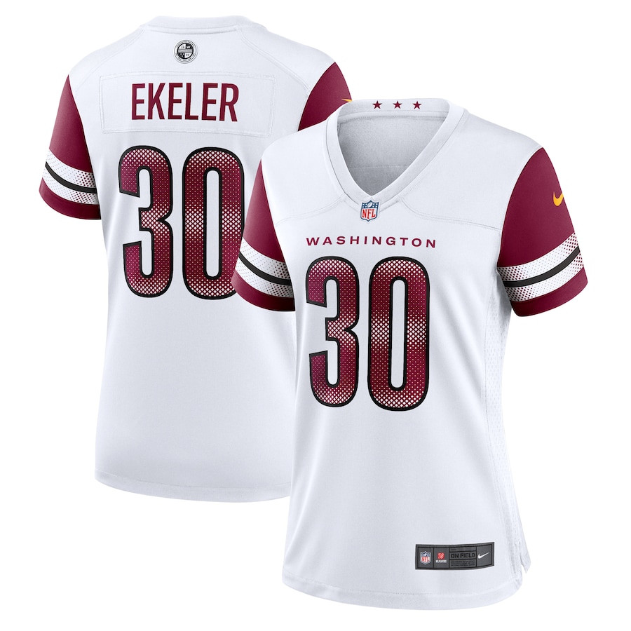 Austin Ekeler #30 Washington Commanders Game Jersey - Women's | White