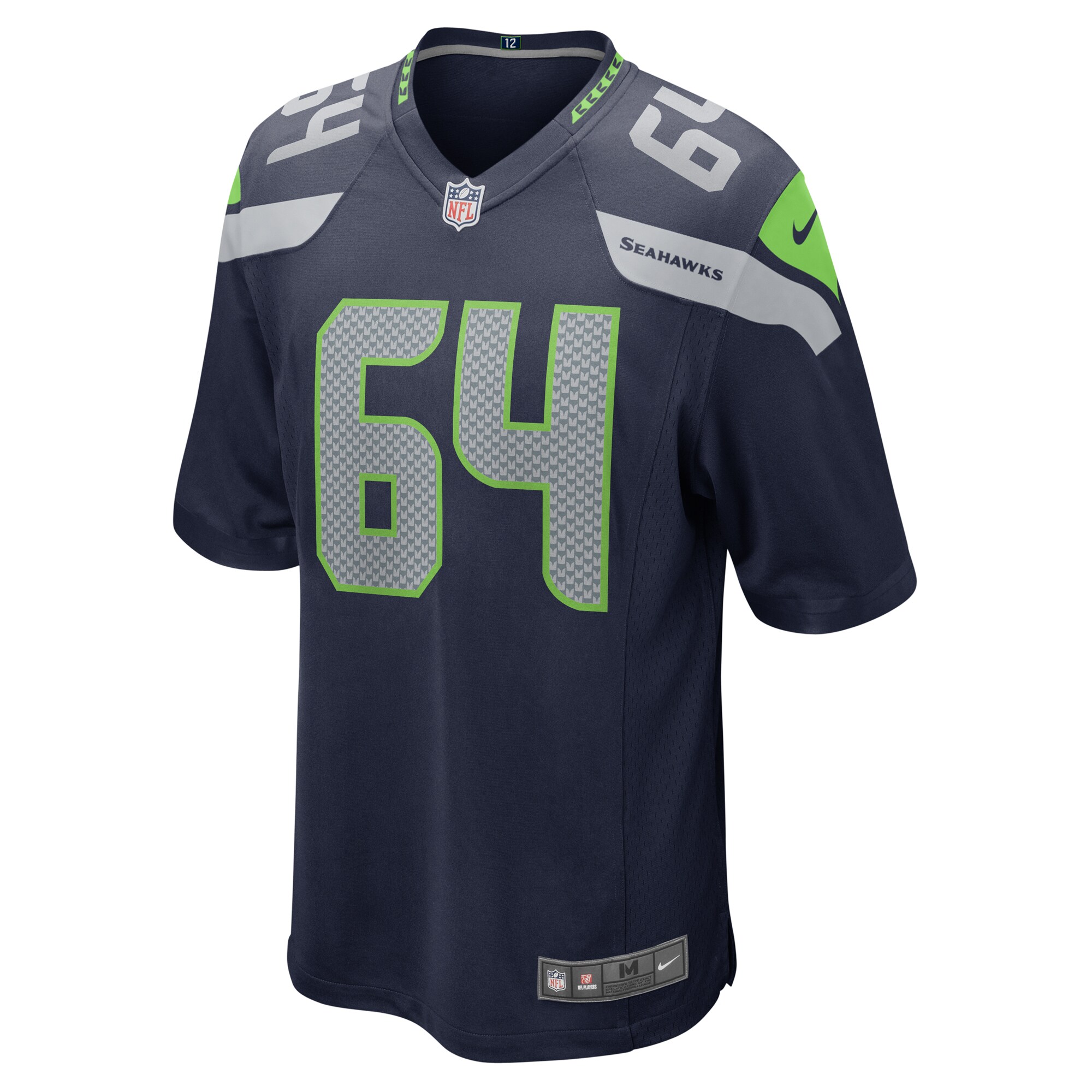 Alternative view of Austin Faoliu Seattle Seahawks Game Jersey - Men's