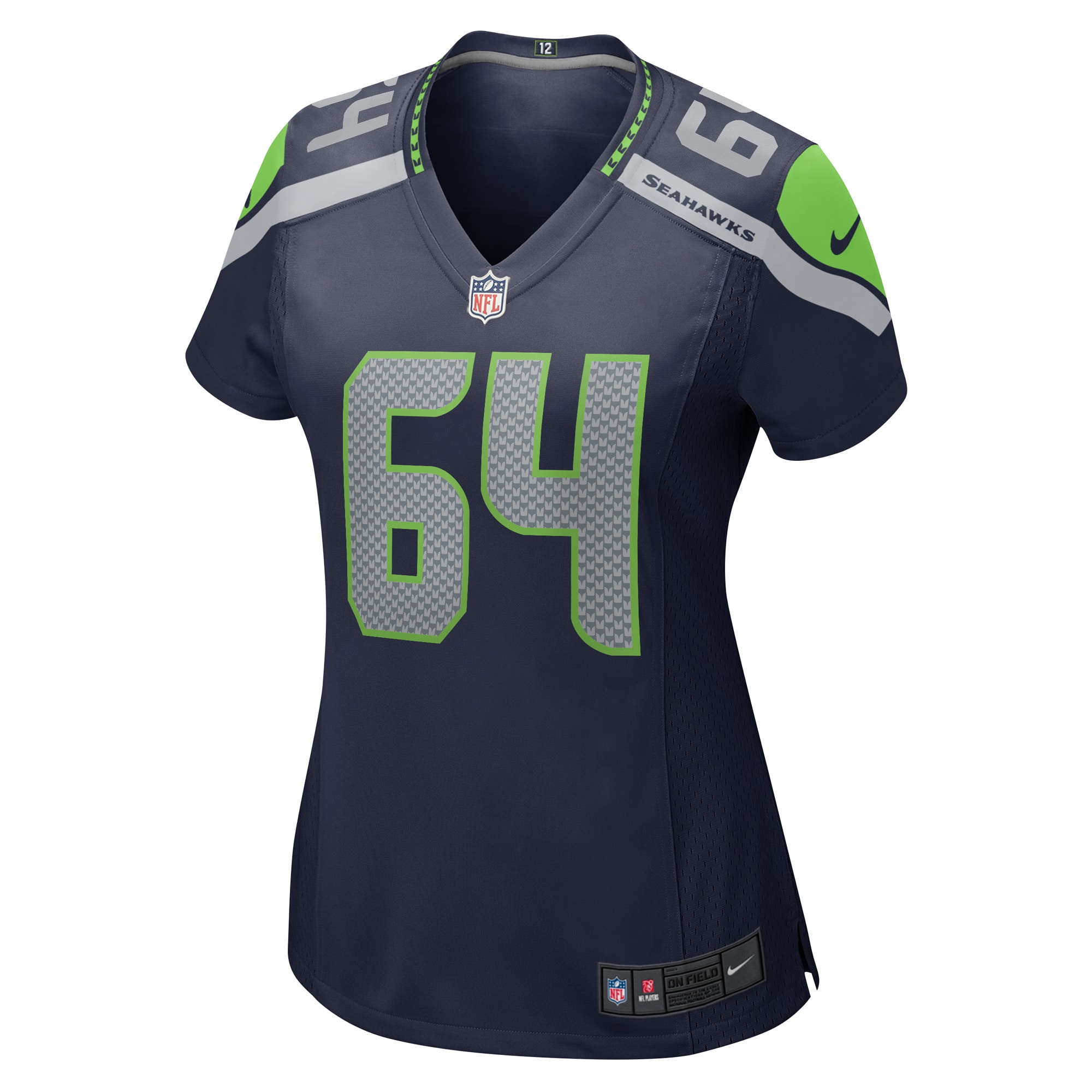 Alternative view of Austin Faoliu Seattle Seahawks Game Jersey - Women's