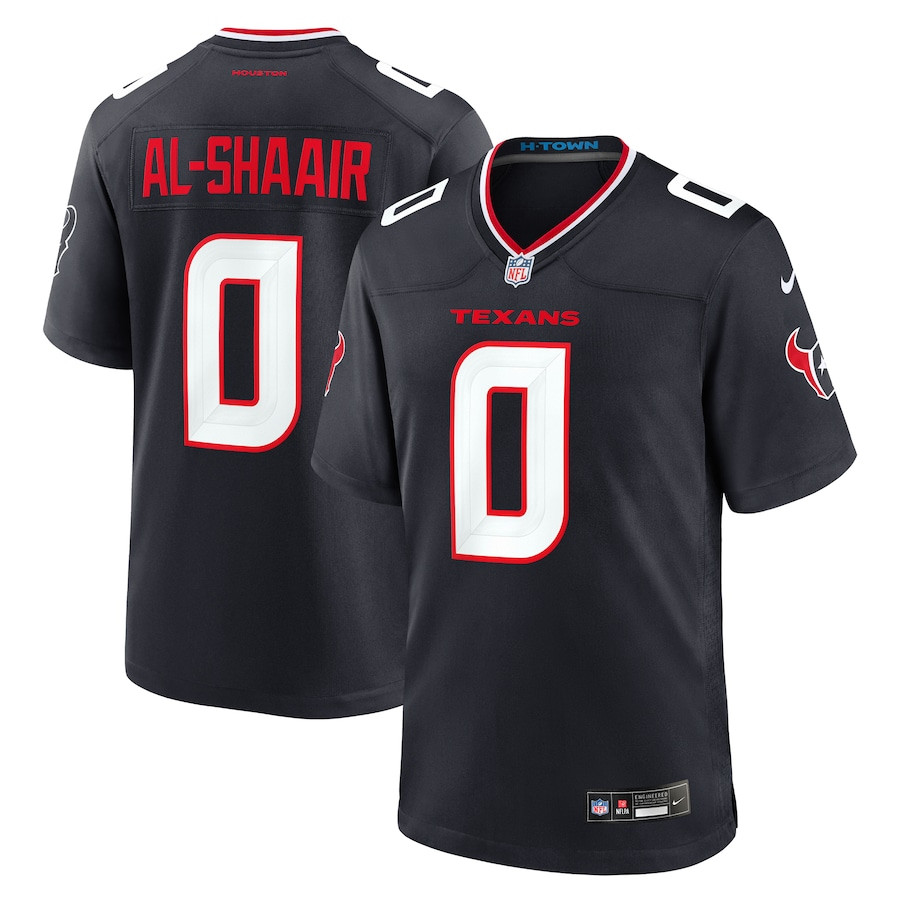 Azeez Al-Shaair #0 Houston Texans Game Jersey - Men's | Navy