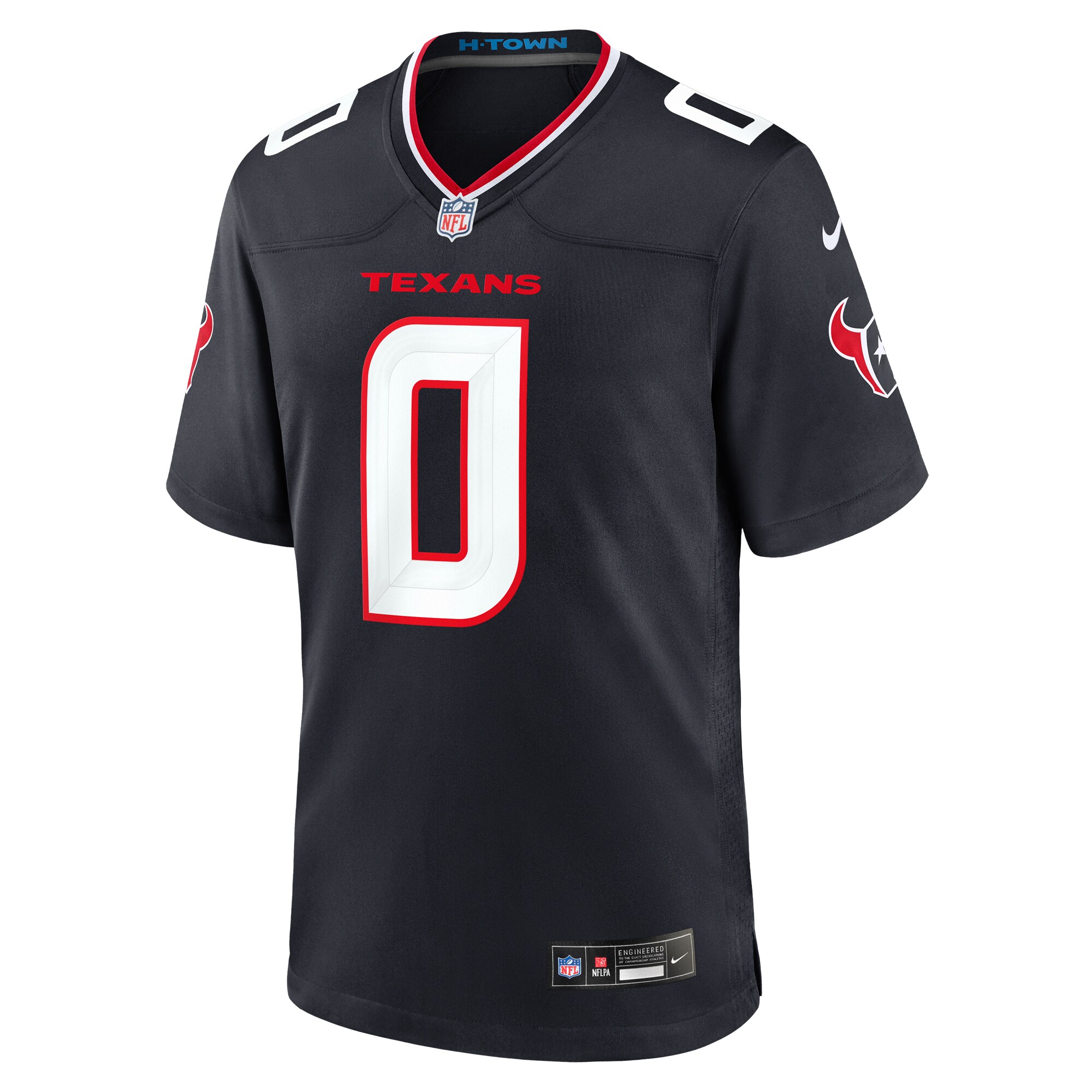 Alternative view of Azeez Al-Shaair Houston Texans Game Jersey - Men's | Shaair Navy Team Game Jersey