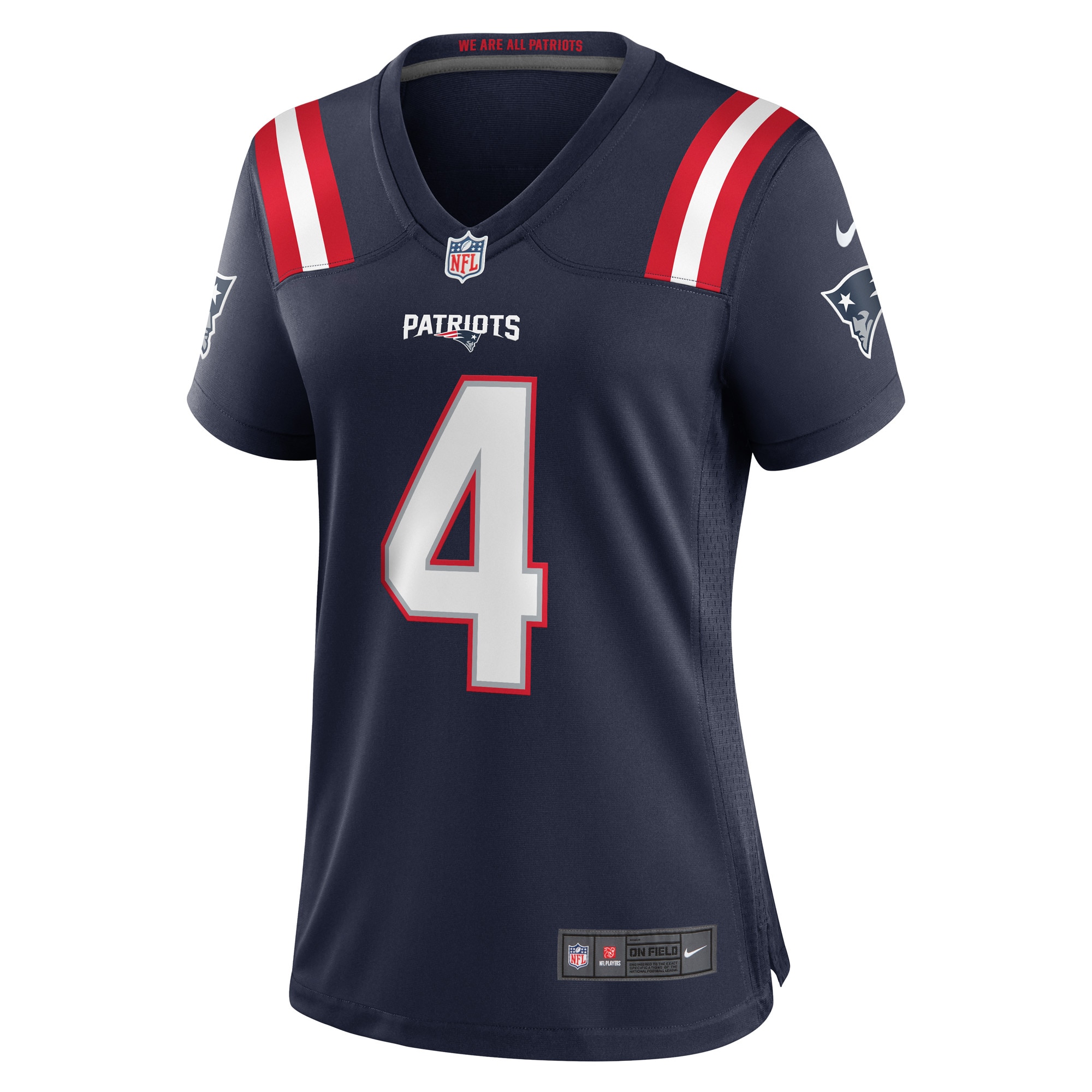 Alternative view of Bailey Zappe New England Patriots Game Jersey - Women's