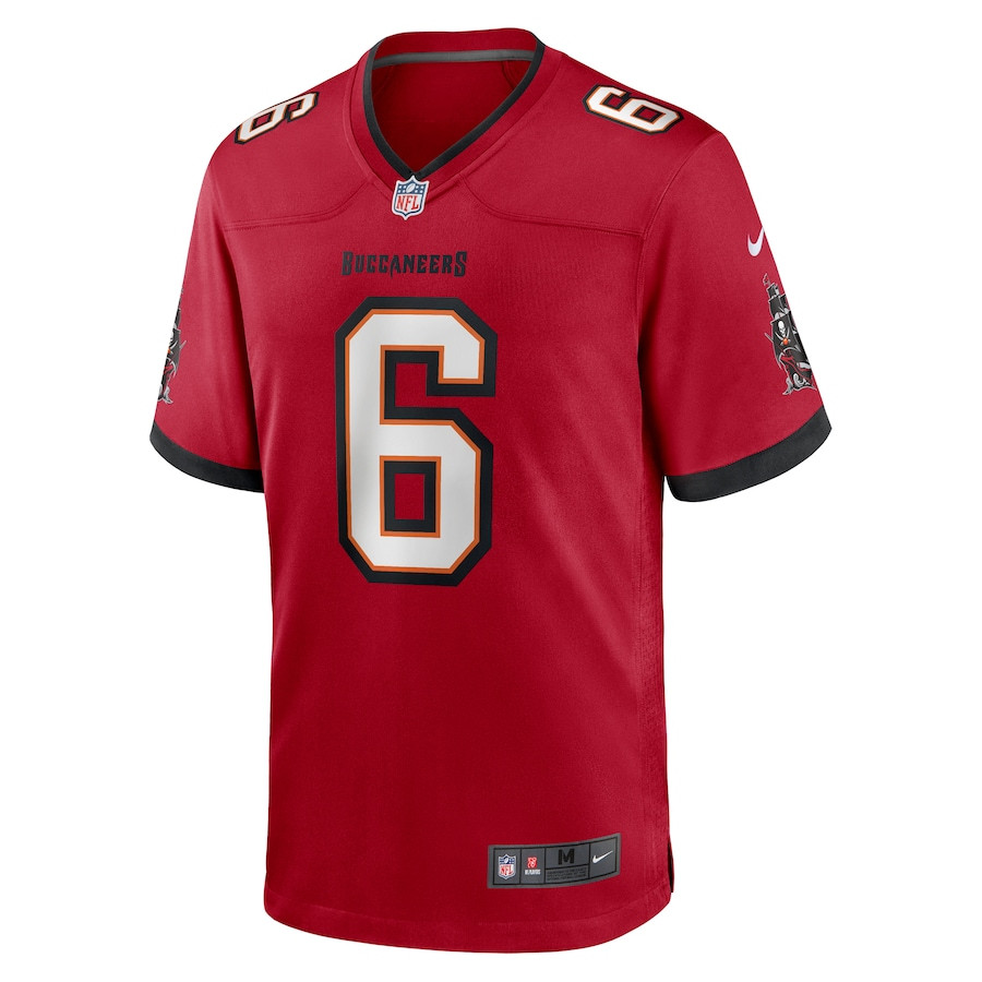 Alternative view of Baker Mayfield #6 Tampa Bay Buccaneers Game Jersey - Men's | Red