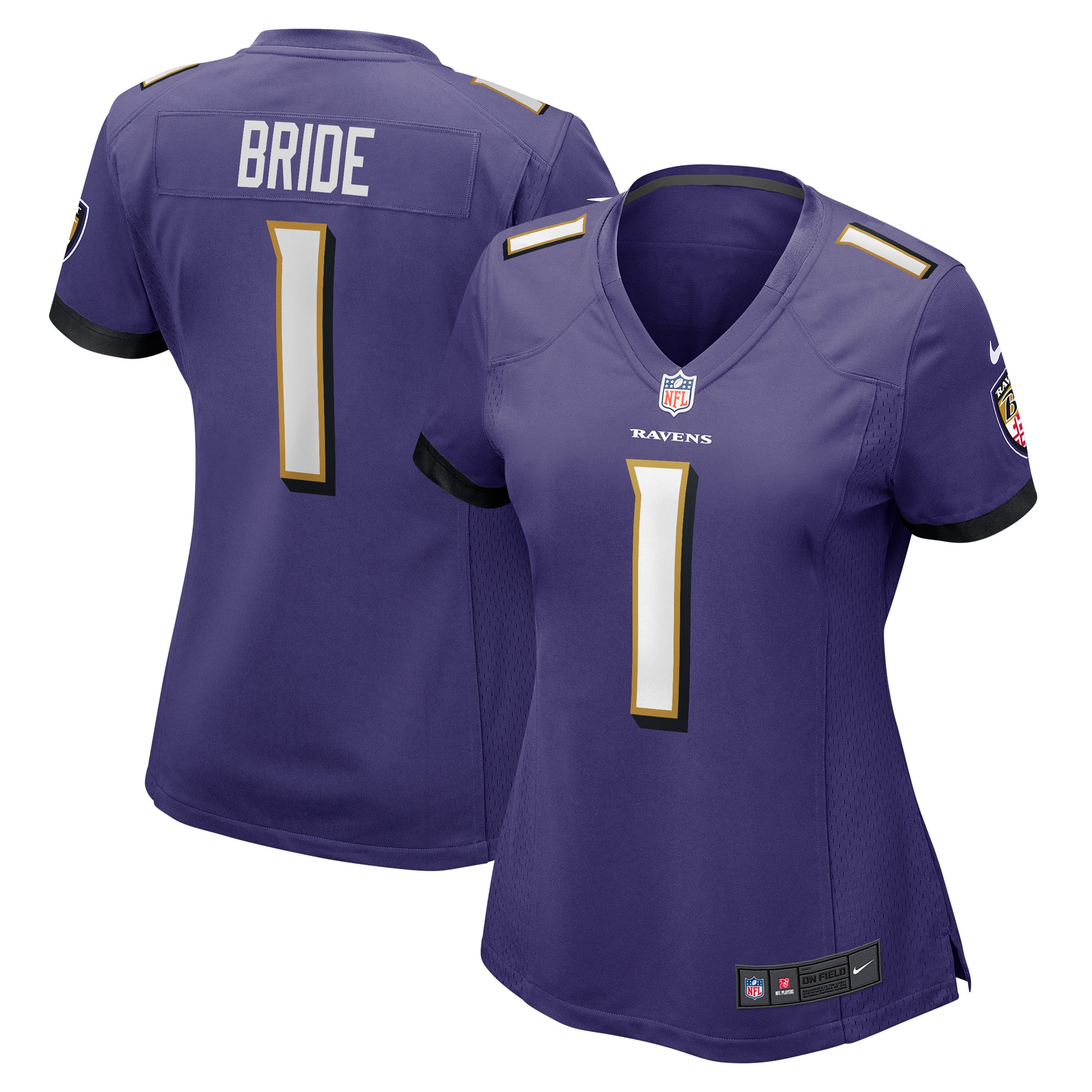 Baltimore Ravens Number #1 Baltimore Ravens Game Jersey - Women's