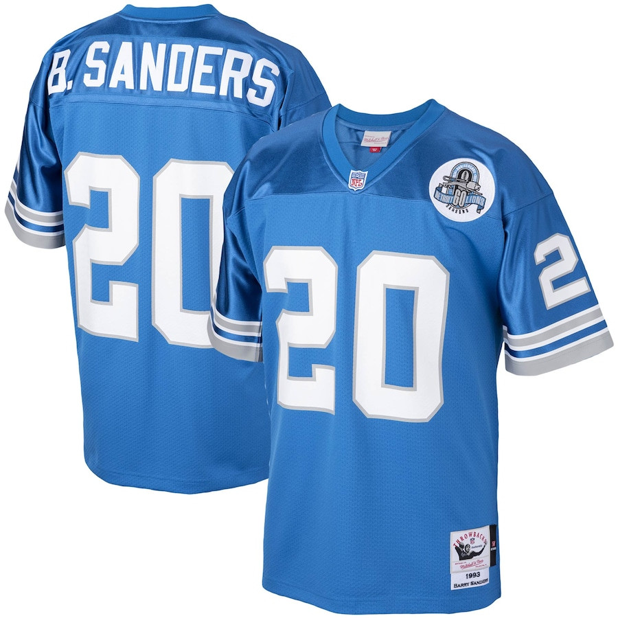 Barry Sanders #20 Detroit Lions Throwback Game Jersey - Men's | Blue