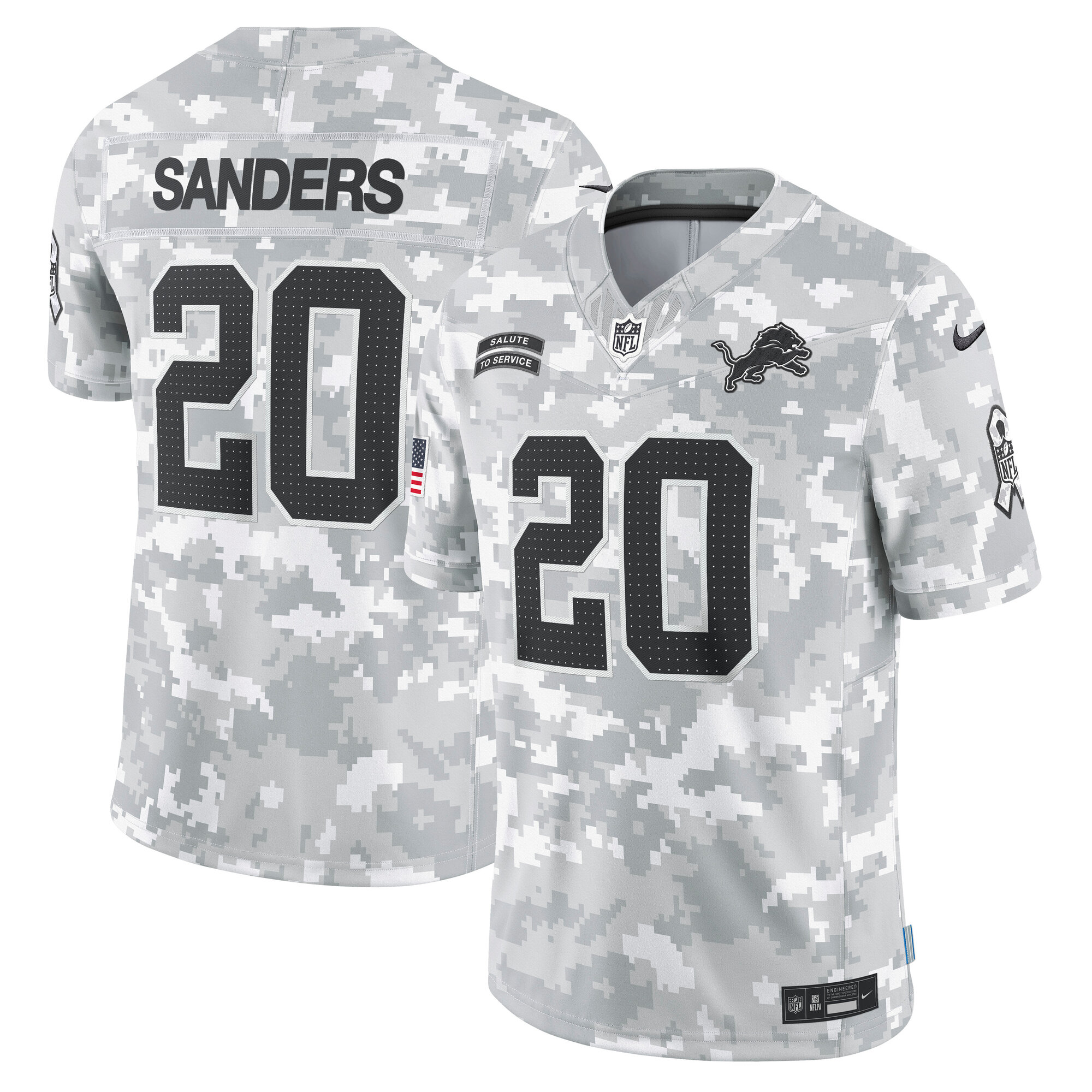 Barry Sanders Detroit Lions Salute To Service Limited Jersey - Men's