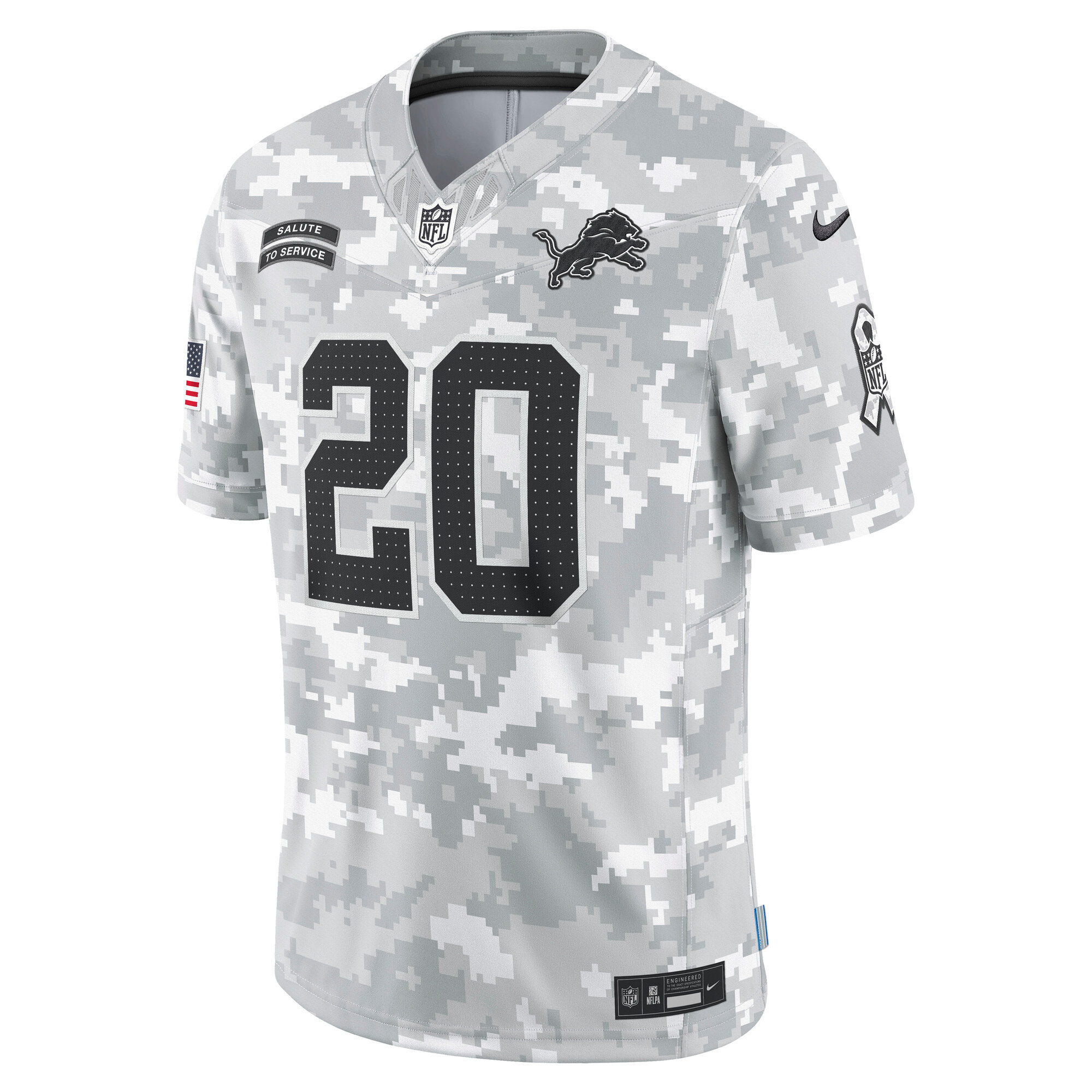 Alternative view of Barry Sanders Detroit Lions Salute To Service Limited Jersey - Men's