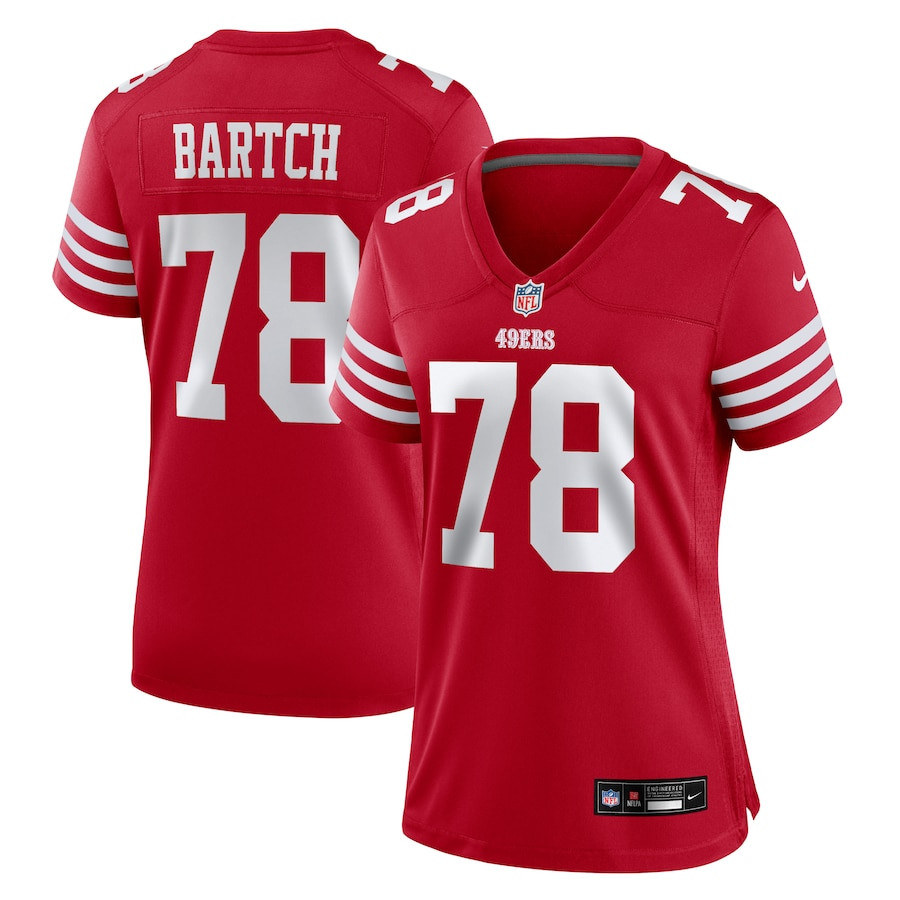 Ben Bartch #78 San Francisco 49ers Game Jersey - Women's | Scarlet