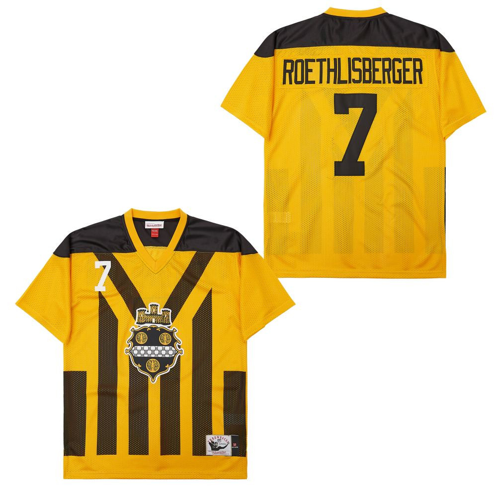 Alternative view of Ben Roethlisberger #7 Pittsburgh Steelers Throwback Game Jersey - Men's