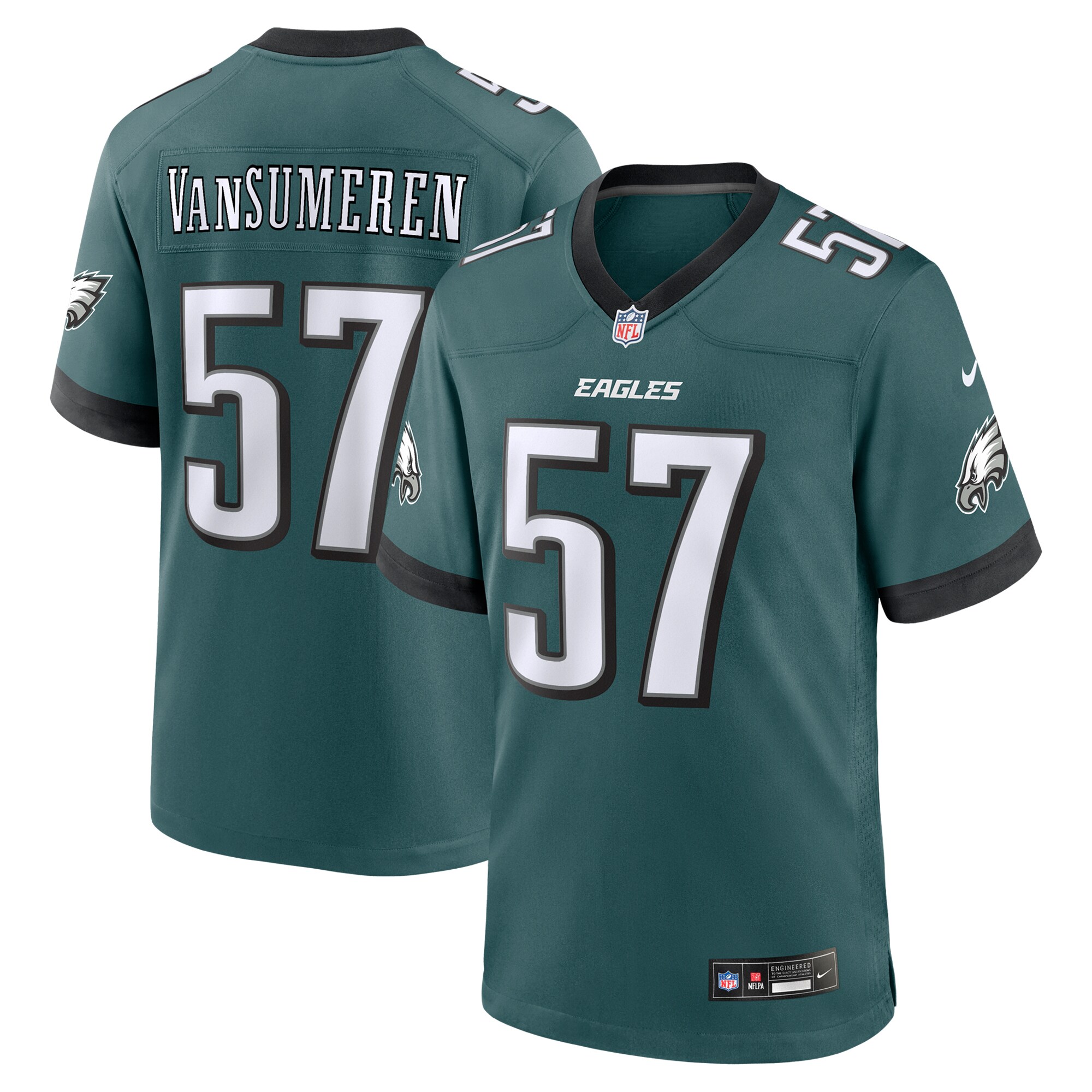 Ben VanSumeren Philadelphia Eagles Game Jersey - Men's
