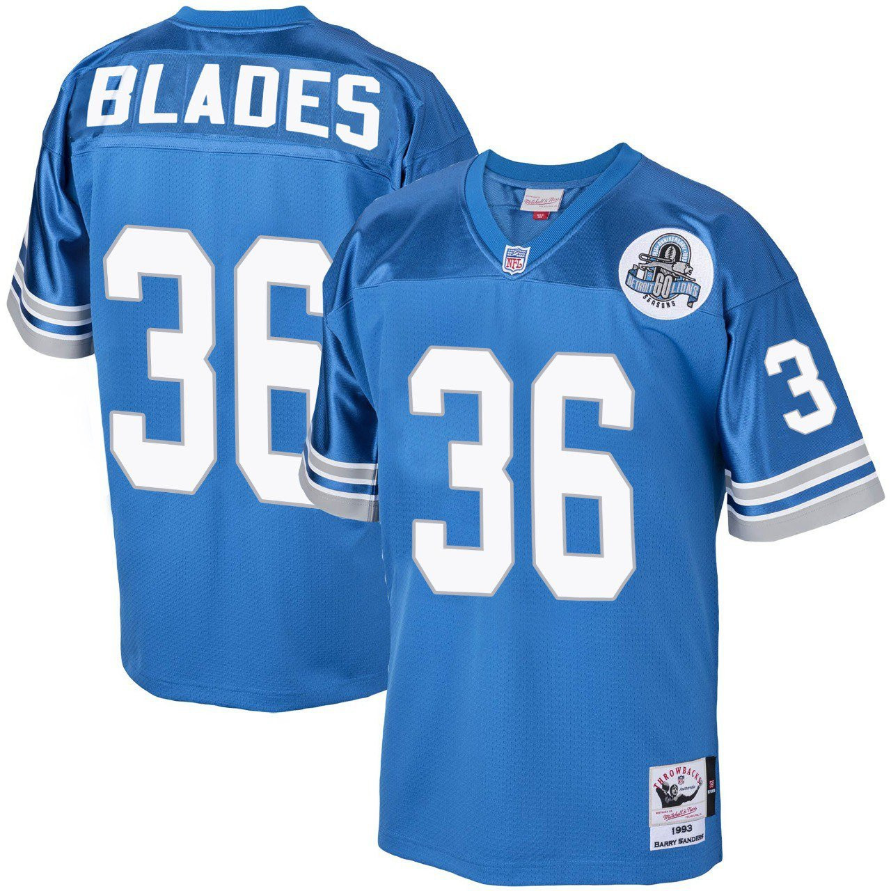 Bennie Blades #36 Detroit Lions Throwback Game Jersey - Men's | Blue