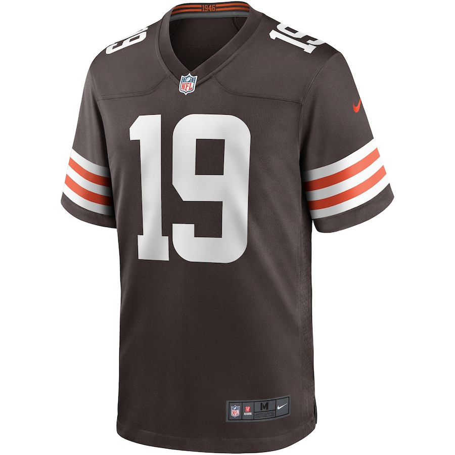 Alternative view of Bernie Kosar #19 Cleveland Browns Game Jersey - Men's | Brown