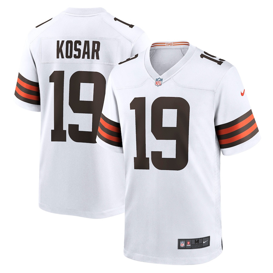 Bernie Kosar #19 Cleveland Browns Game Jersey - Men's | White