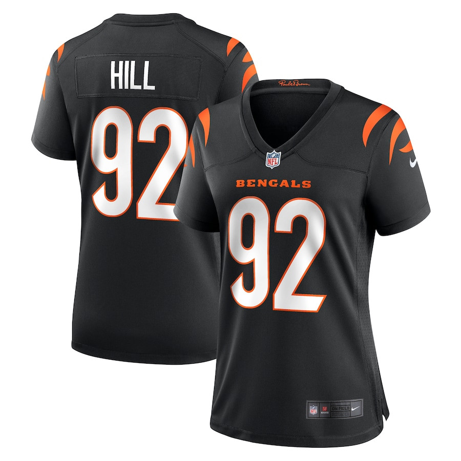 B.J. Hill #92 Cincinnati Bengals Game Jersey - Women's | Black