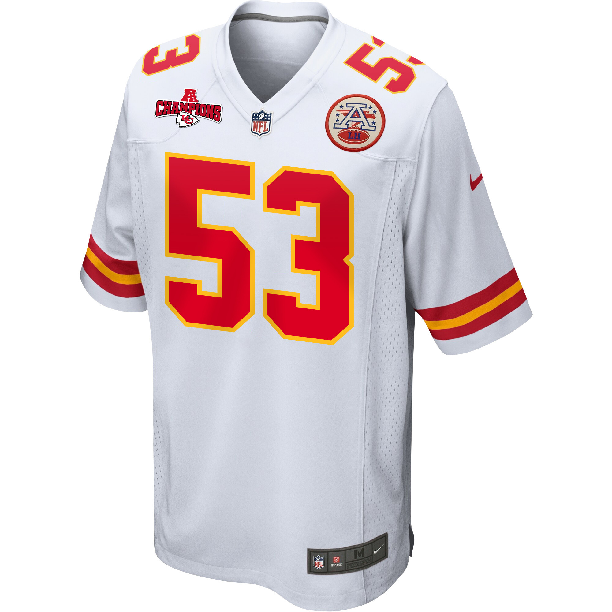 Alternative view of BJ Thompson #53 Kansas City Chiefs Game Jersey - Men's | White
