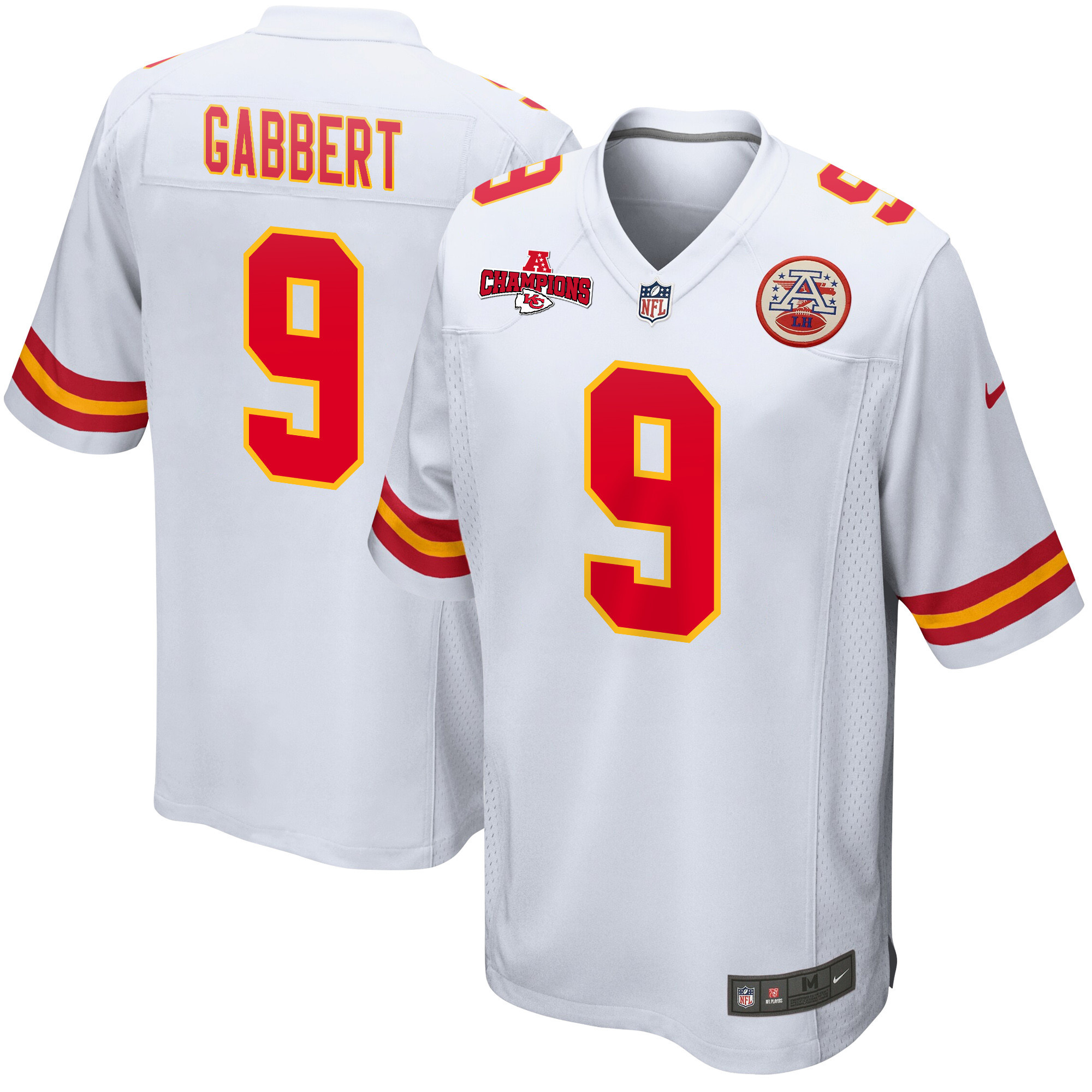 Blaine Gabbert #9 Kansas City Chiefs Game Jersey - Men's | White