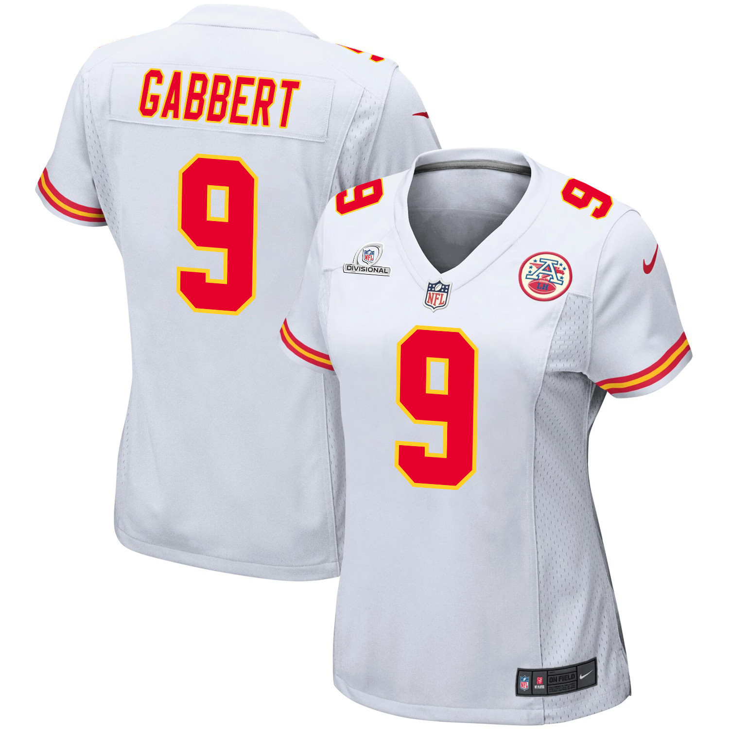 Blaine Gabbert #9 Kansas City Chiefs Super Bowl LVIII Patch Game Jersey - Women's | White