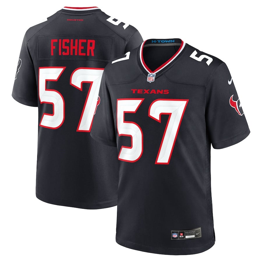Blake Fisher #57 Houston Texans Game Jersey - Men's | Navy