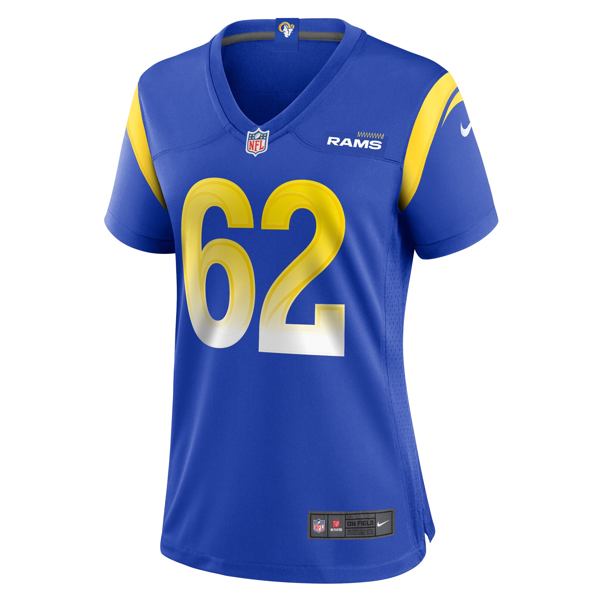 Alternative view of Blake Larson Los Angeles Rams Game Jersey - Women's