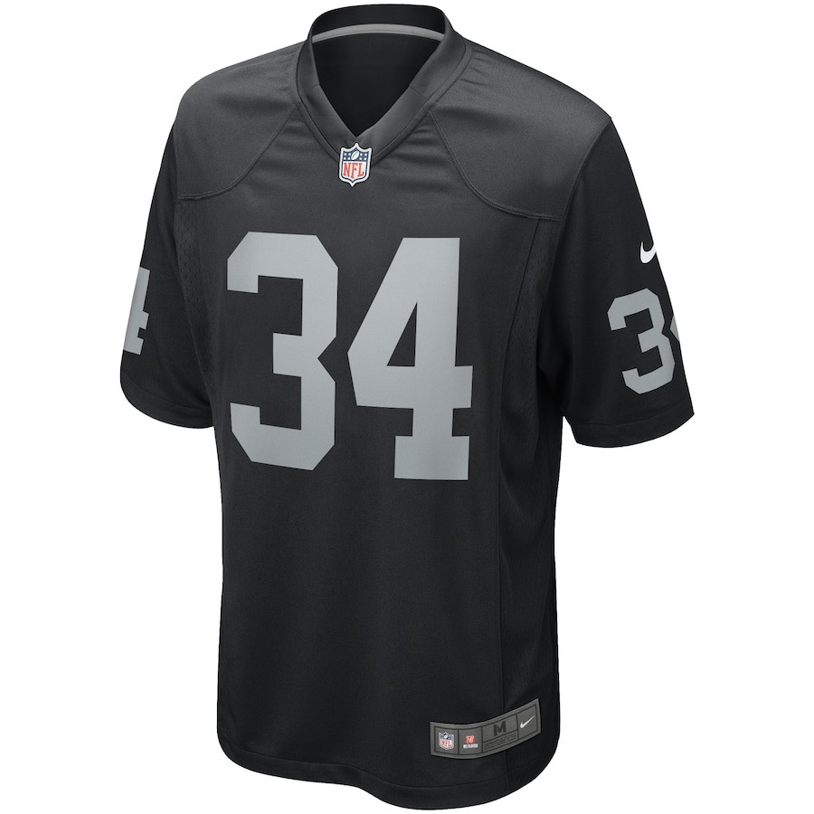 Alternative view of Bo Jackson #34 Las Vegas Raiders Game Jersey - Men's | Black